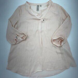 Dolan Blush Pink Long Sleeve Blouse Size Small